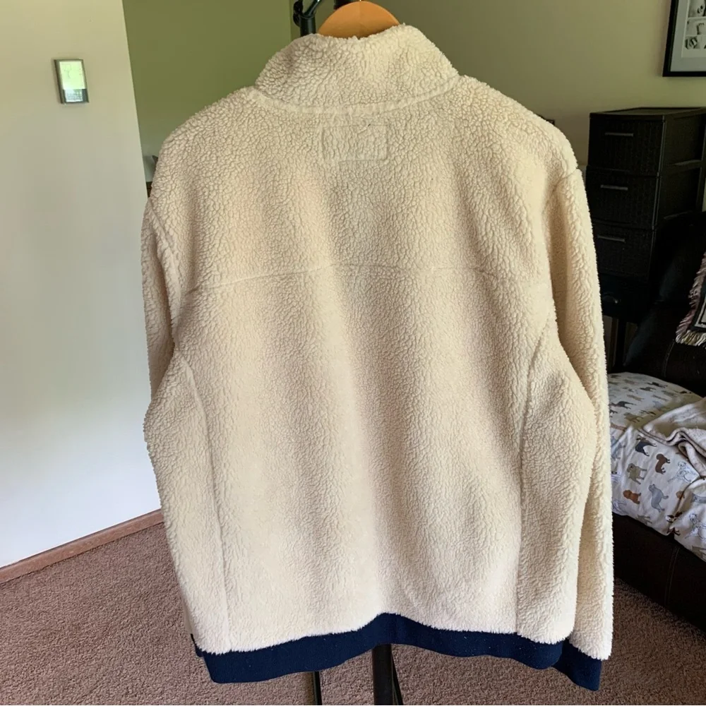 J. Crew Sherpa Fleece 1/4 Snap Neck Pullover Jacket Men’s XL